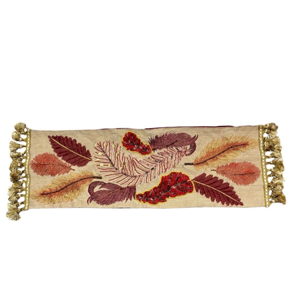 Pier 1 Imports Beaded Tapestry‎ Style Table Runner